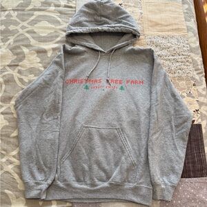Taylor Swift Gray Christmas Tree Farm Hoodie